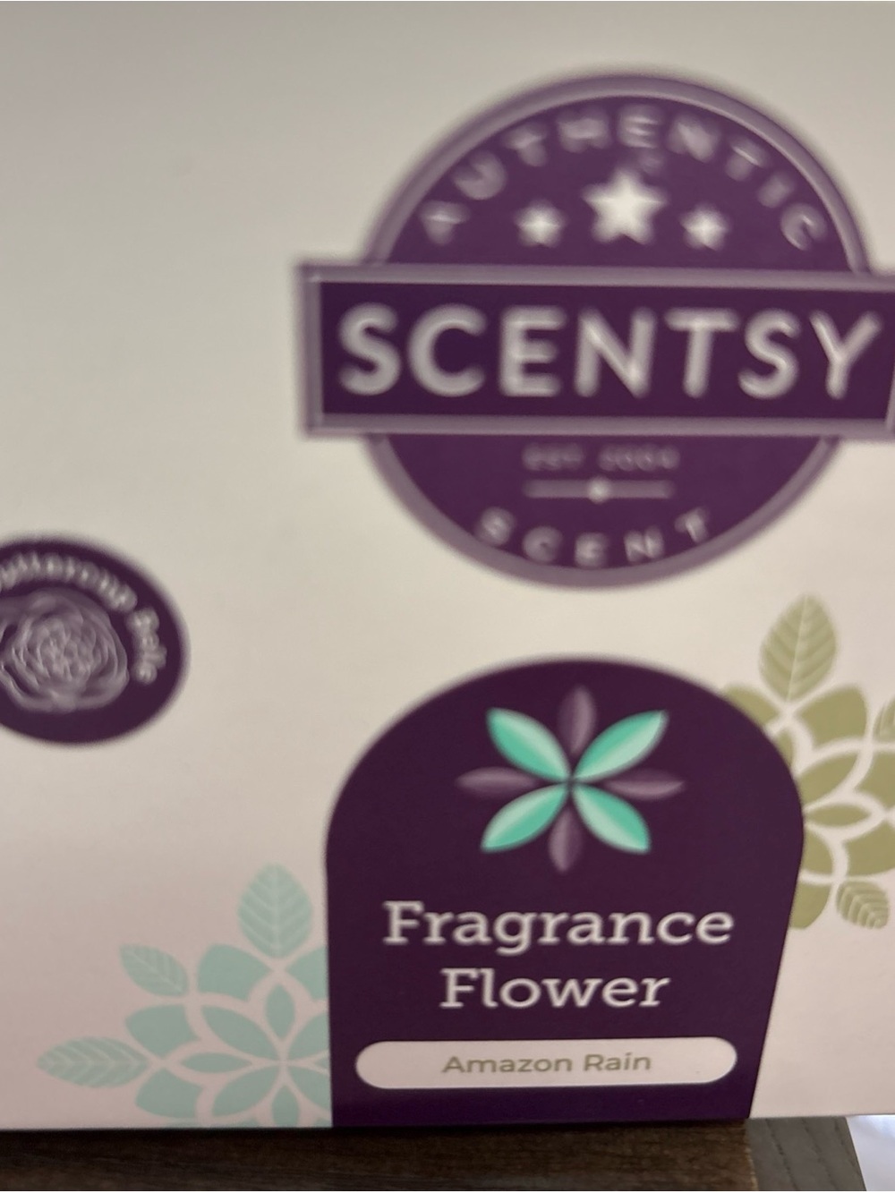 Scentsy Fragrance Flower — Purple with Teal Accents